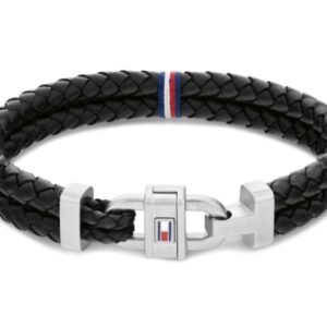 Tommy Hilfiger men's woven leather bracelet