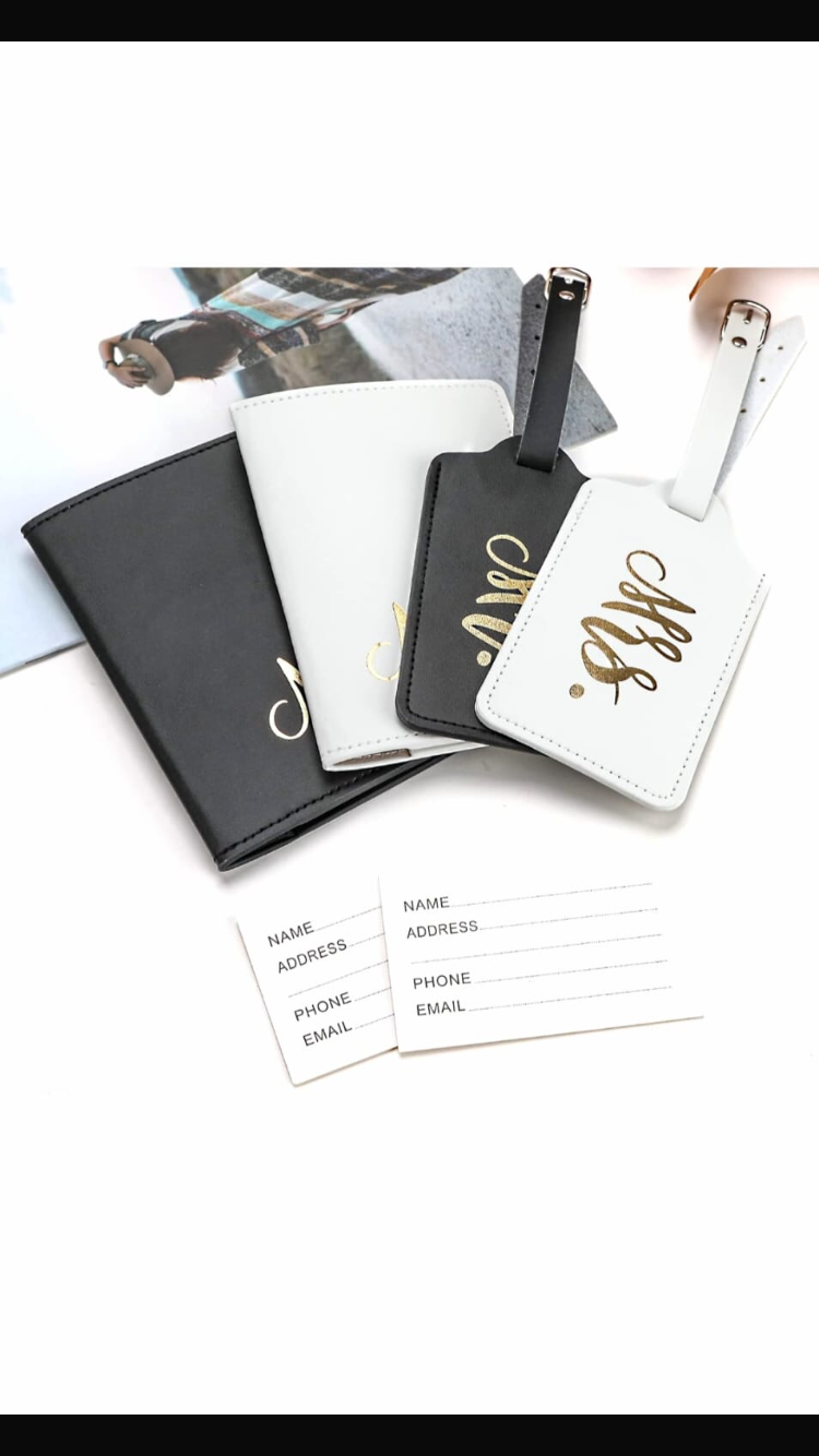 Mr. & Mrs. Luggage Tag and Passport Cover - Image 3