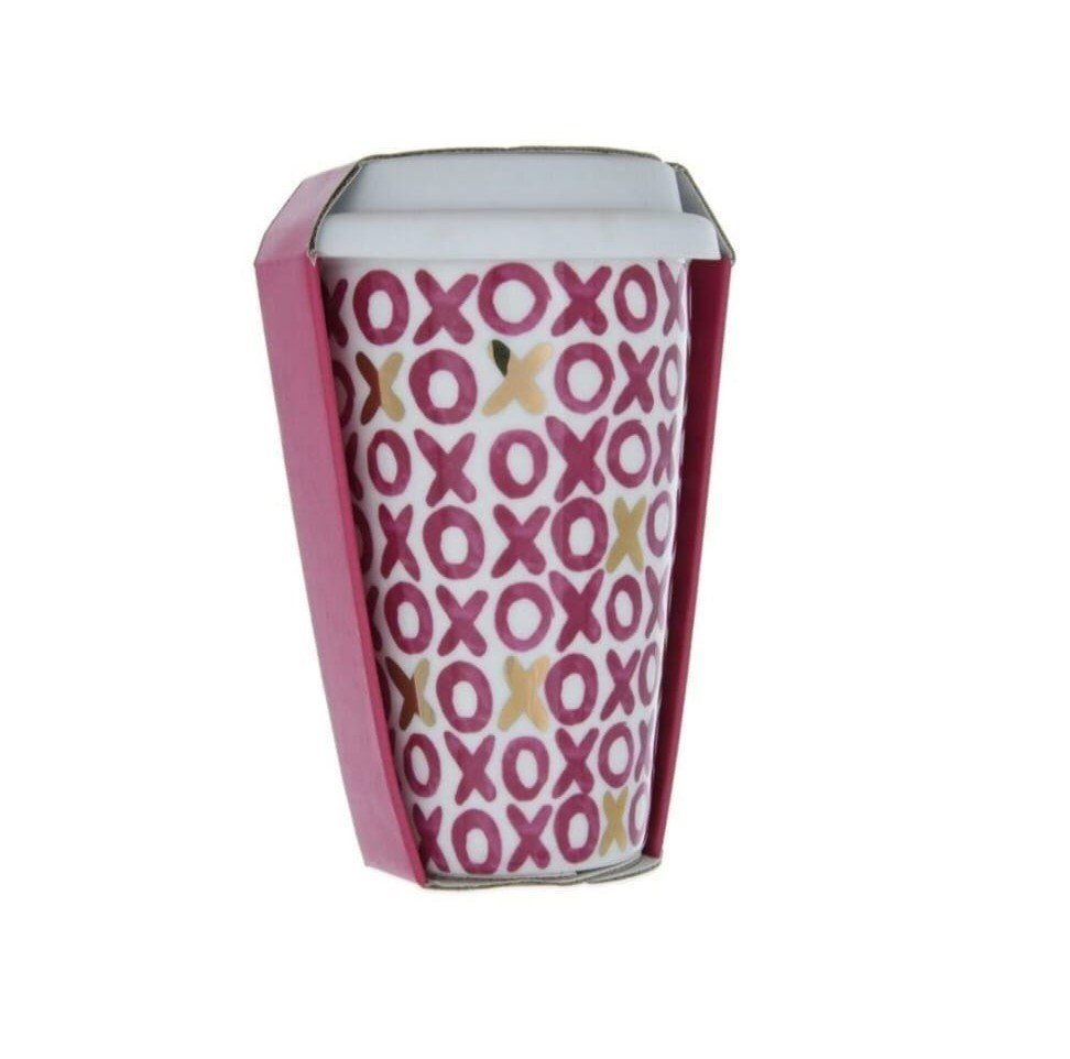 Hugs and kisses travel mug
