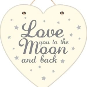 Love You To The Moon & Back Hanging Wall Plaque