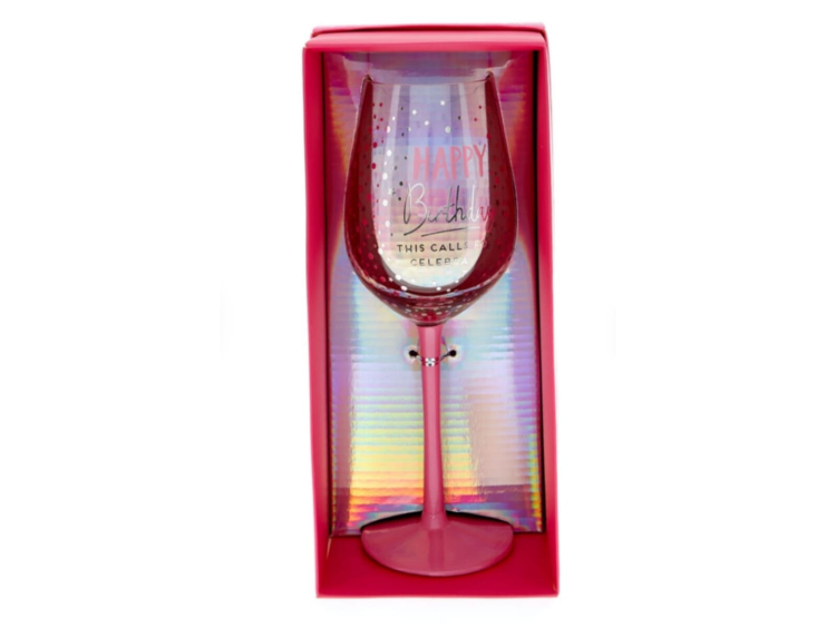 Happy Birthday This Calls for a Celebration Wine Glass - Image 2