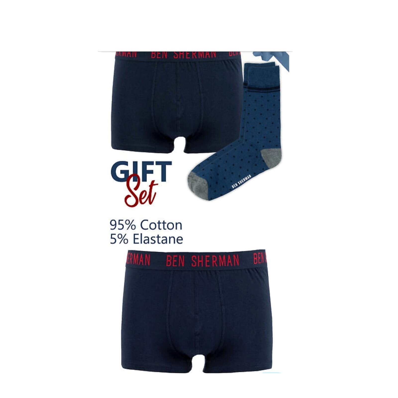 Ben Sherman Men's Boxers Shorts and Socks Gift Box Set