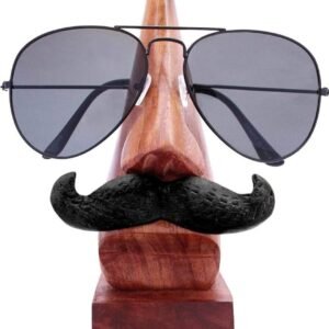Wooden Spectacle Holder With Moustache