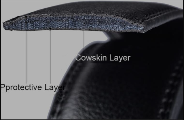 SAN VITALE Men Genuine Leather Belt - Black - Image 4