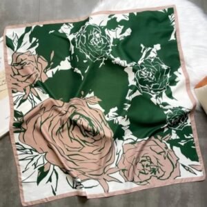 Floral Patterned Silk Scarf
