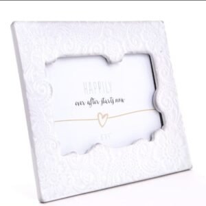 Happily Ever After Ceramic Floral Design Photo Frame