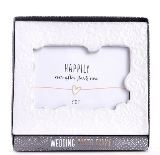 Happily Ever After Ceramic Floral Design Photo Frame - Image 2