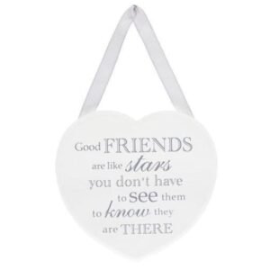 "Good Friends Are Like Stars" Hanging Wall Plaque