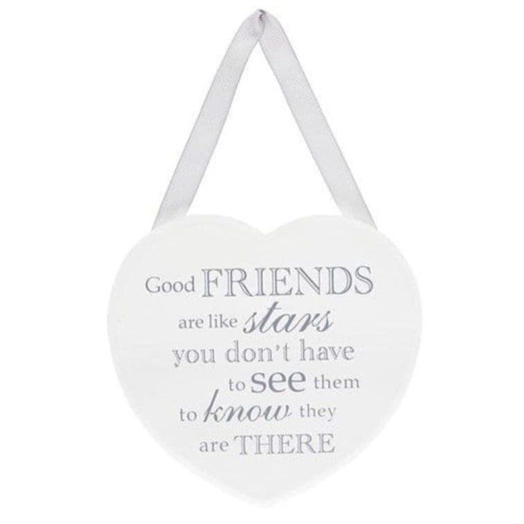 "Good Friends Are Like Stars" Hanging Wall Plaque