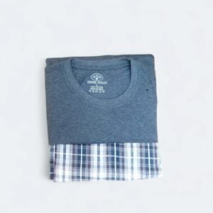 Men's Cotton Pyjama Trouser Set - Grey