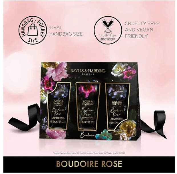 Baylis & Harding Boudoire Rose Luxury Hand Treats Gift Set - Vegan Friendly - Image 3